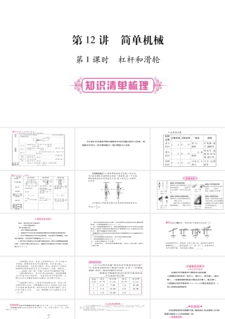（云南专版）中考物理总复习 第12讲 简单机械课件-人教版初中九年级全册物理课件