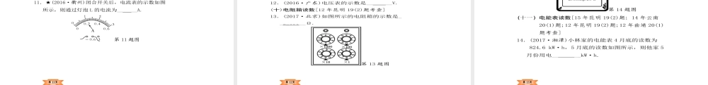 （云南专版）中考物理总复习 专题突破2 仪器、仪表读数题课件-人教版初中九年级全册物理课件