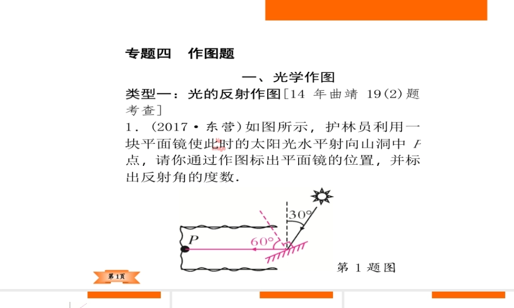 （云南专版）中考物理总复习 专题突破4 作图题课件-人教版初中九年级全册物理课件