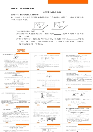 （云南专版）中考物理总复习 专题突破5 实验与探究题课件-人教版初中九年级全册物理课件