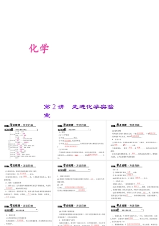 （全国版）中考化学 考点聚焦 第2讲 走进化学实验室课件-人教版初中九年级全册化学课件