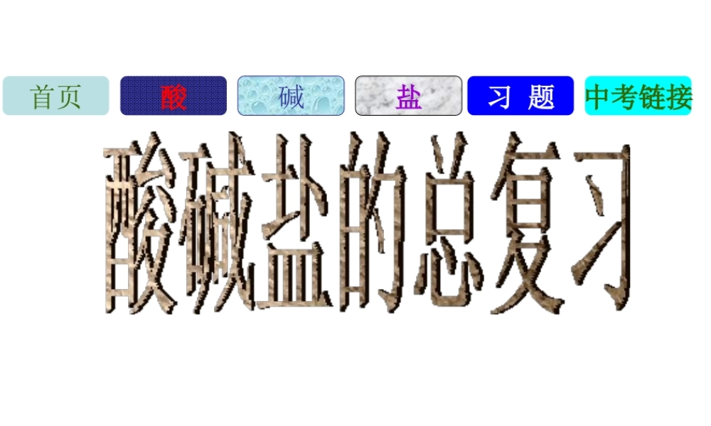 安徽省宿州市萧县刘套中学九年级化学下册《第七章 酸、碱、盐》复习课件 新人教版