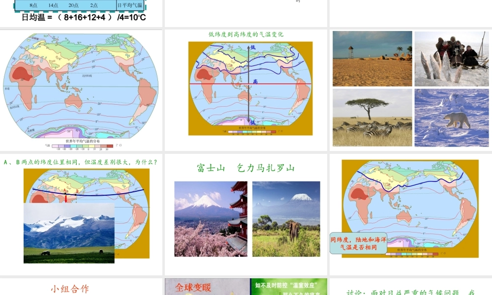 安徽省宣城市第十二中学七年级地理上册 4.2 气温和降水（第1课时）课件 湘教版