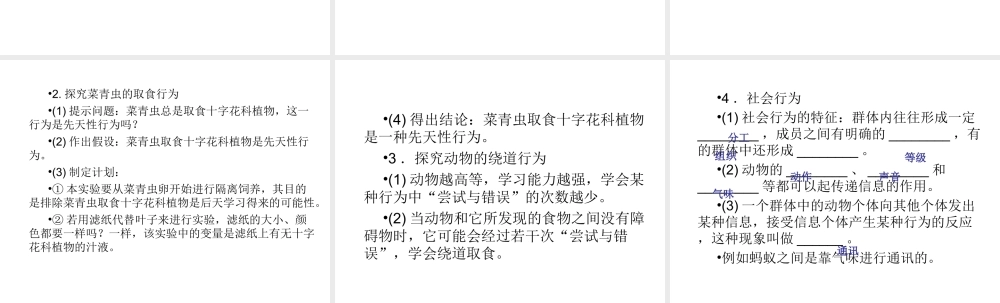 （回归基础） 2013届中考生物 考前查漏补缺《主题五 动物的运动和行为》（考前考点梳理）课件 新人教版