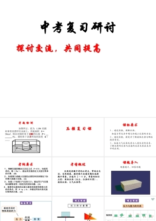 安徽省岳西县中考物理专题复习 压强课件-人教版初中九年级全册物理课件