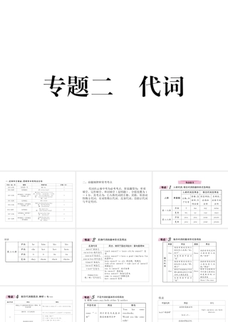 （云南专版）中考英语特训复习 第2编 语法专题突破篇 专题2 代词课件-人教版初中九年级全册英语课件