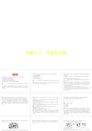 （全国版）中考化学复习 专题十八 开放性试卷（试卷部分）课件-人教版初中九年级全册化学课件