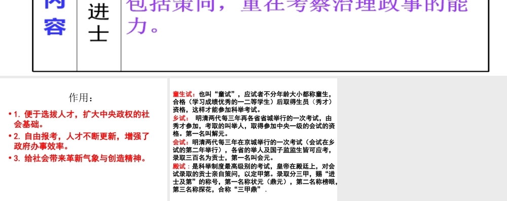 （2016年秋季版）七年级历史下册 第一单元 第2课 唐太宗与贞观之治 科举制度课件 北师大版