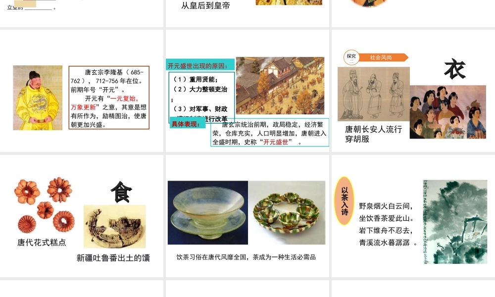 （2016年秋季版）七年级历史下册 第一单元 第3课 盛唐社会气象课件 北师大版