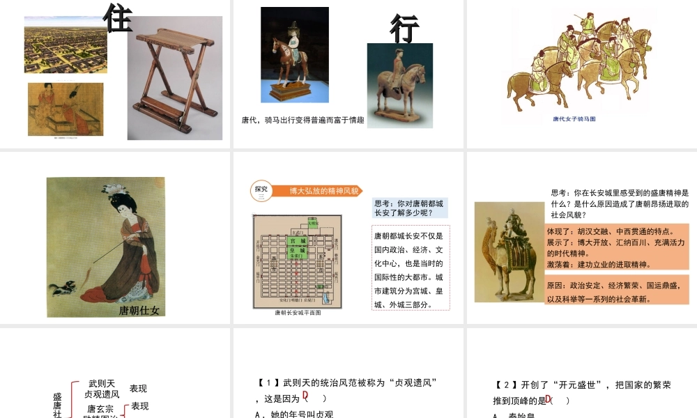（2016年秋季版）七年级历史下册 第一单元 第3课 盛唐社会气象课件 北师大版