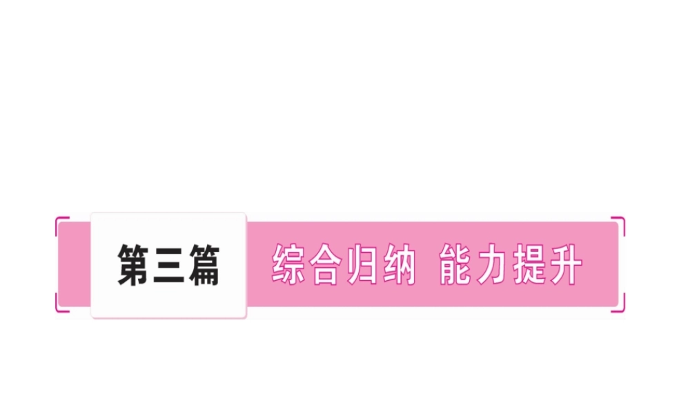（三省通用）中考政治总复习 第三篇 综合归纳 能力提升课件 人民版-人民版初中九年级全册政治课件