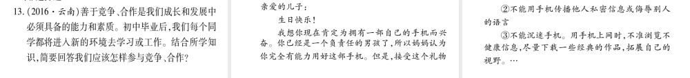 （三省通用）中考政治总复习 第三篇 综合归纳 能力提升课件 人民版-人民版初中九年级全册政治课件