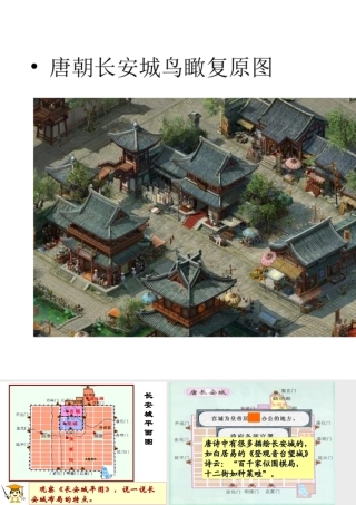 （2016年秋季版）七年级历史下册 第一单元 第4课 民族和睦与中外交流 长安城布局课件 北师大版