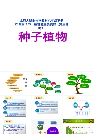 安阳市第七中学八年级生物下册 第22章 种子植物说课课件 北师大版