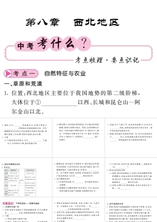 （人教版通用）中考地理一轮复习 八下 第八章 西北地区知识梳理课件-人教版初中九年级全册地理课件