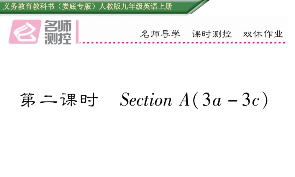 （娄底专版）秋九年级英语全册 Unit 5 What are the shirts made of（第2课时）课件 （新版）人教新目标版-（新版）人教新目标版初中九年级全册英语课件