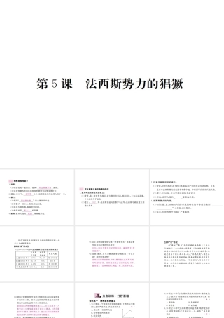 （全国版）九年级历史下册 第二单元 凡尔赛—华盛顿体系下的世界 5 法西斯势力的猖獗练习课件 新人教版-新人教版初中九年级下册历史课件