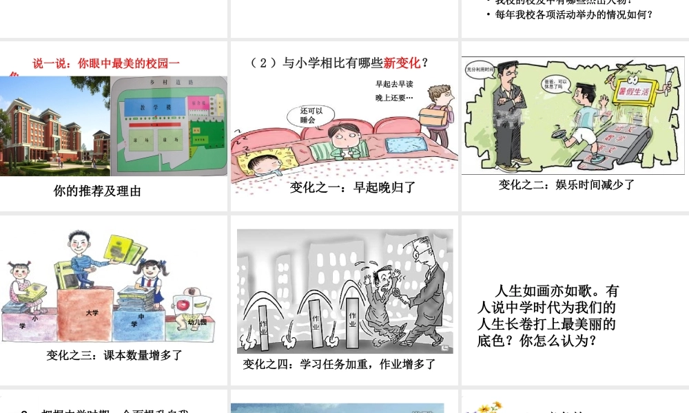 （2016年秋季版）七年级政治上册 1.1.1 学生活新起点课件 粤教版（道德与法治）