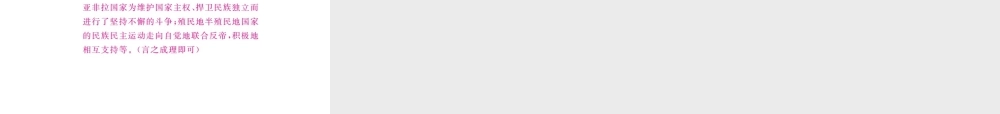 （全国版）九年级历史下册 第六单元 亚非拉国家的独立于振兴 12 亚非拉的奋起练习课件 新人教版-新人教版初中九年级下册历史课件