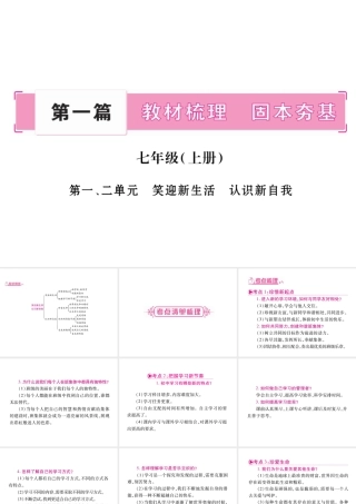 （三省通用）中考政治总复习第一篇 教材梳理 固本夯基课件 人民版-人民版初中九年级全册政治课件