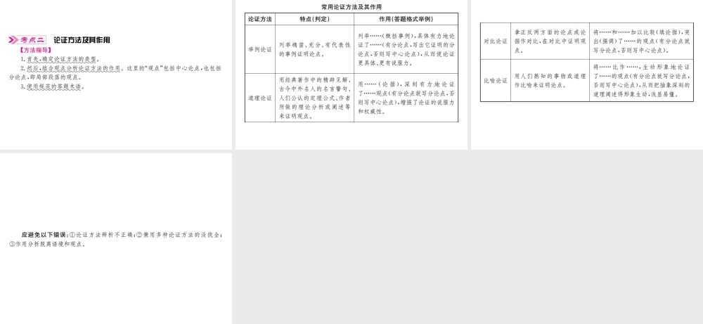 （云南专版）中考语文 第四部分 现代文阅读 第17讲 论据的理解与运用，论证方法及其作用复习课件-人教版初中九年级全册语文课件