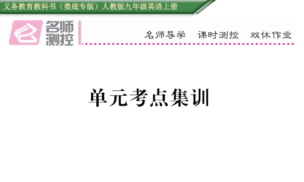 （娄底专版）秋九年级英语全册 Unit 6 When was it invented考点集训课件 （新版）人教新目标版-（新版）人教新目标版初中九年级全册英语课件