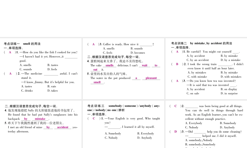 （娄底专版）秋九年级英语全册 Unit 6 When was it invented考点集训课件 （新版）人教新目标版-（新版）人教新目标版初中九年级全册英语课件