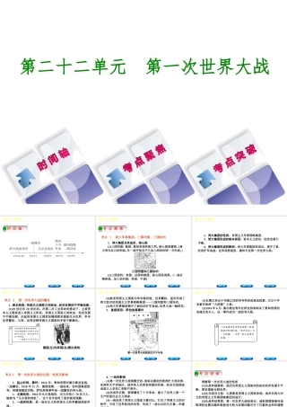（呼和浩特专版）中考历史复习 第二十二单元 第一次世界大战课件 岳麓版-岳麓版初中九年级全册历史课件