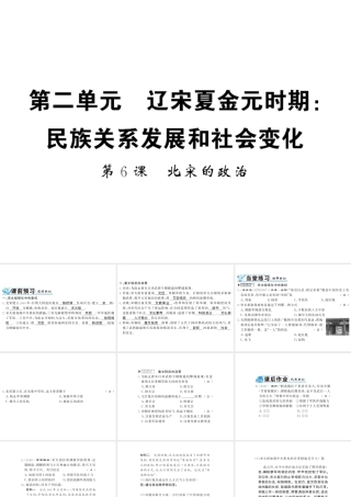 （北部湾级历史下册 第二单元 辽宋夏金元时期：民族关系发展和社会变化 第6课 北宋的政治习题课件 新人教版-新人教级下册历史课件