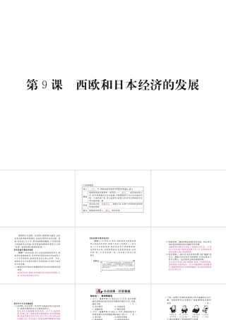 （全国版）九年级历史下册 第四单元 战后资本主义国家的变化 9 西欧和日本经济的发展练习课件 新人教版-新人教版初中九年级下册历史课件