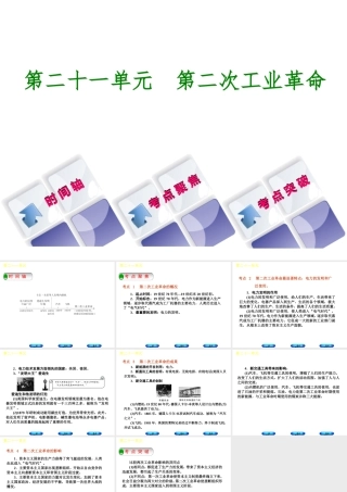 （呼和浩特专版）中考历史复习 第二十一单元 第二次工业革命课件 岳麓版-岳麓版初中九年级全册历史课件