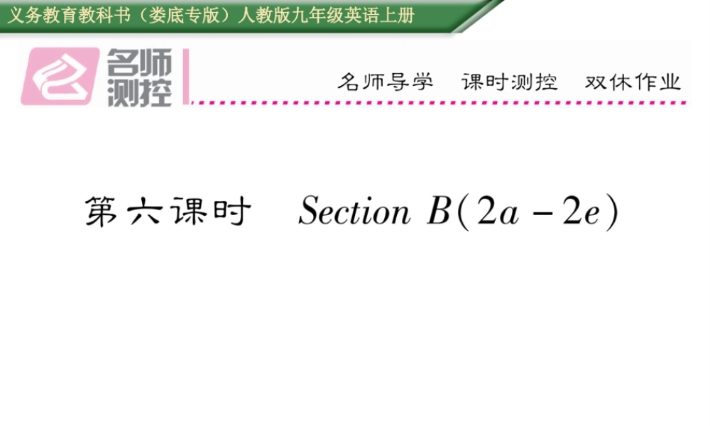 （娄底专版）秋九年级英语全册 Unit 7 Teenagers should be allowed to choose their own clothes（第6课时）课件 （新版）人教新目标版-（新版）人教新目标版初中九年级全册英语课件