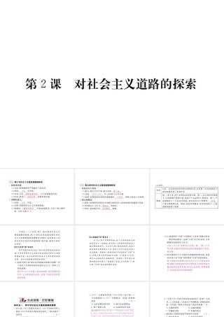 （全国版）九年级历史下册 第一单元 苏联社会主义的探索 2 对社会主义道路的探索练习课件 新人教版-新人教版初中九年级下册历史课件