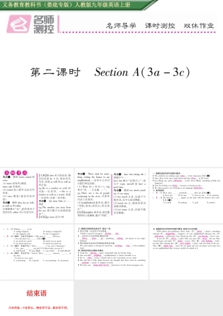 （娄底专版）秋九年级英语全册 Unit 8 It must belong to Carla（第2课时）课件 （新版）人教新目标版-（新版）人教新目标版初中九年级全册英语课件
