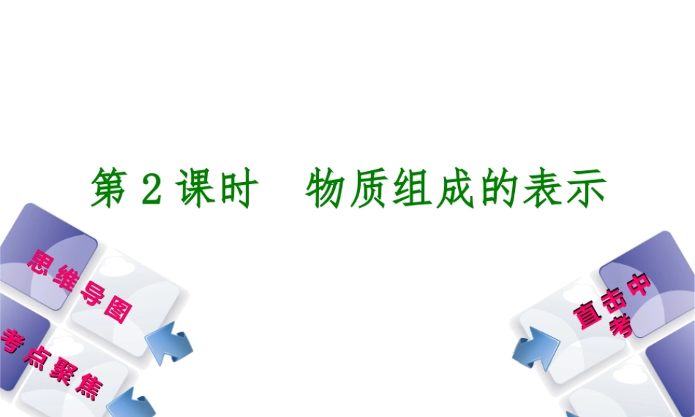 （包头专版）中考化学复习方案 第2课时 物质组成的表示课件-人教版初中九年级全册化学课件