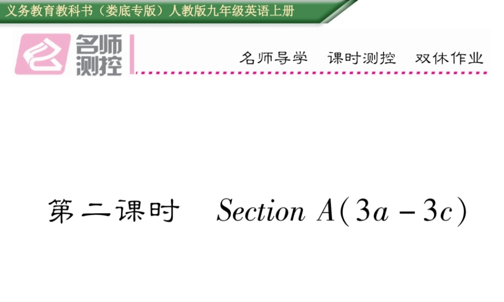 （娄底专版）秋九年级英语全册 Unit 9 I like music that I can dance to（第2课时）课件 （新版）人教新目标版-（新版）人教新目标版初中九年级全册英语课件
