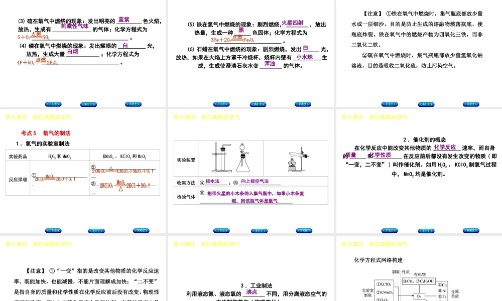 （包头专版）中考化学复习方案 第6课时 我们周围的空气课件-人教版初中九年级全册化学课件