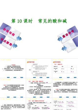 （包头专版）中考化学复习方案 第10课时 常见的酸和碱课件-人教版初中九年级全册化学课件
