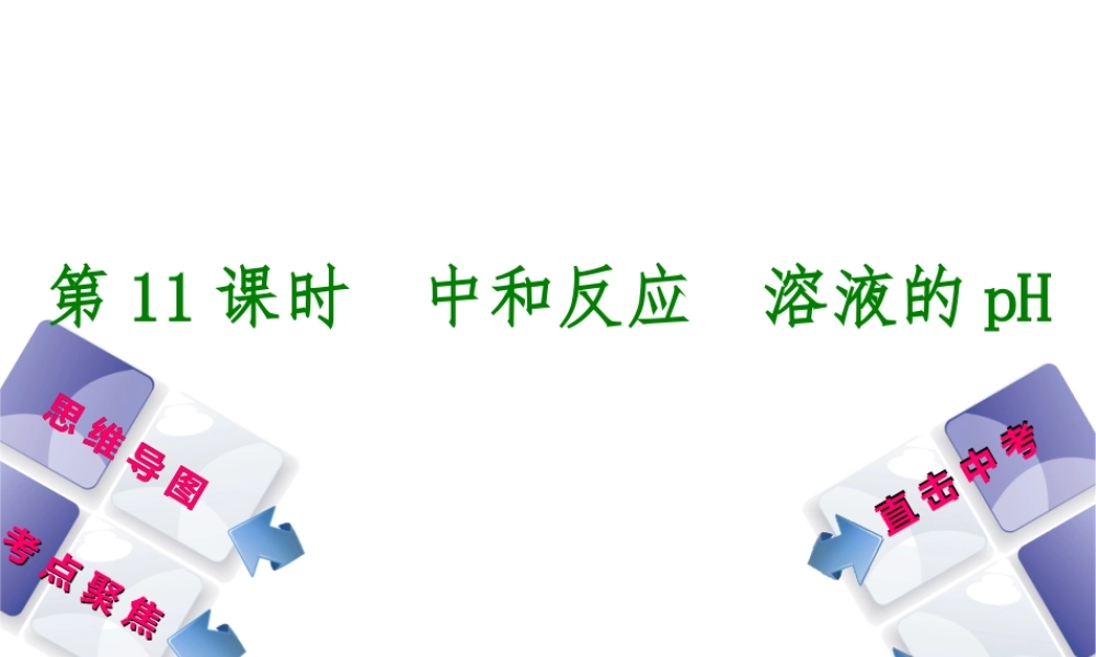 （包头专版）中考化学复习方案 第11课时 中和反应 溶液的pH课件-人教版初中九年级全册化学课件