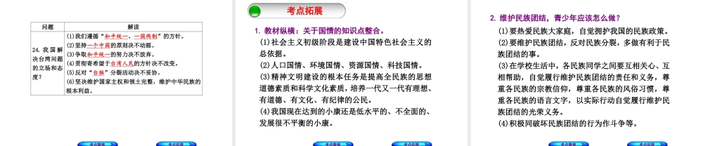（呼和浩特专版）中考政治复习方案 第三部分 九全 第三课 认清基本国情课件-人教版初中九年级全册政治课件