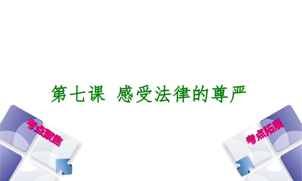 （呼和浩特专版）中考政治复习方案 第一部分 七下 第七课 感受法律的尊严课件-人教版初中九年级全册政治课件