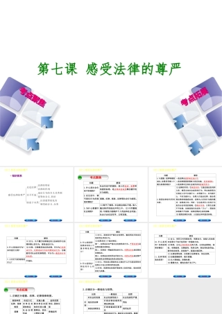 （呼和浩特专版）中考政治复习方案 第一部分 七下 第七课 感受法律的尊严课件-人教版初中九年级全册政治课件