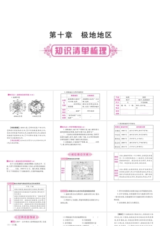 （人教版通用）中考地理总复习 七下 第10章 极地地区课件-人教版初中九年级全册地理课件