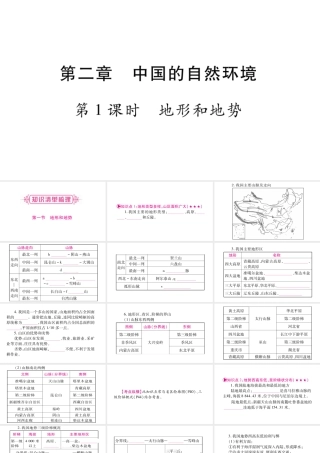 （人教通用）中考地理总复习 八上 第2章 中国的自然环境第1课时课件-人教版初中九年级全册地理课件
