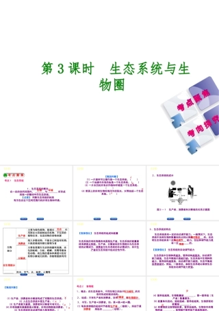 （北京专版）中考生物复习方案 主题二 生物与环境 第3课时 生态系统和生物圈课件-人教版初中九年级全册生物课件