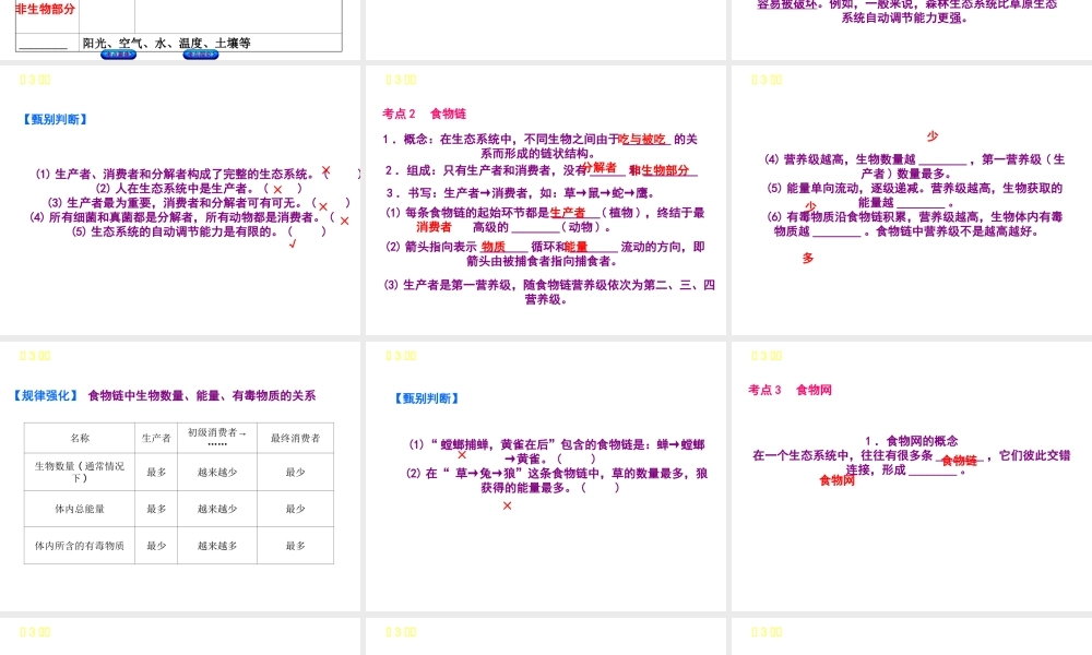 （北京专版）中考生物复习方案 主题二 生物与环境 第3课时 生态系统和生物圈课件-人教级全册生物课件