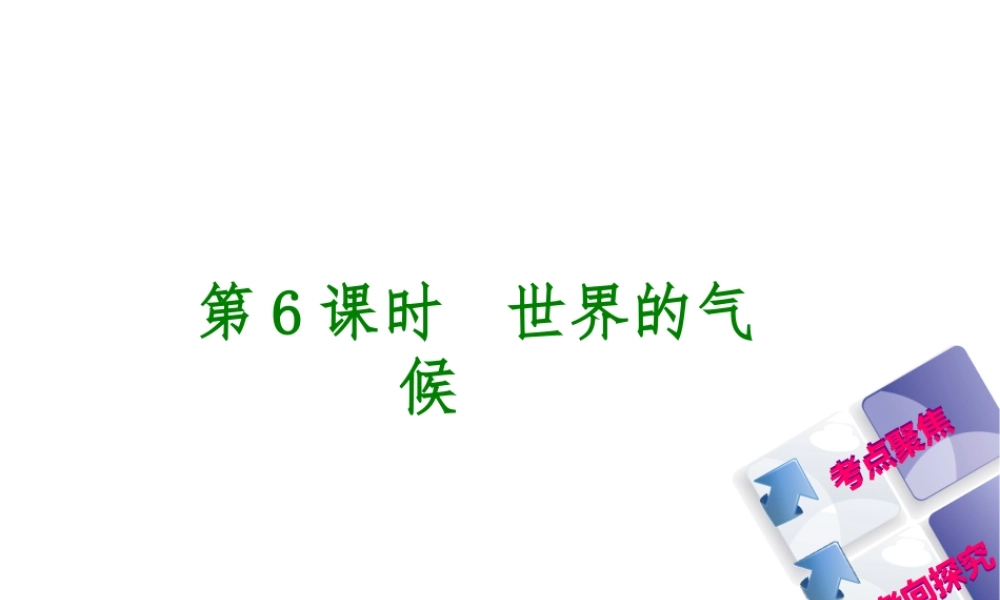 （呼伦贝尔兴安盟专版）中考地理复习方案 教材梳理篇 第6课时 世界的气候课件-人教版初中九年级全册地理课件