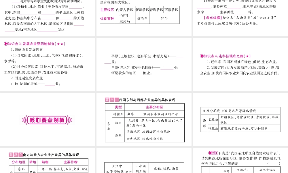 （人教通用）中考地理总复习 八上 第4章 中国的经济发展第1课时课件-人教版初中九年级全册地理课件