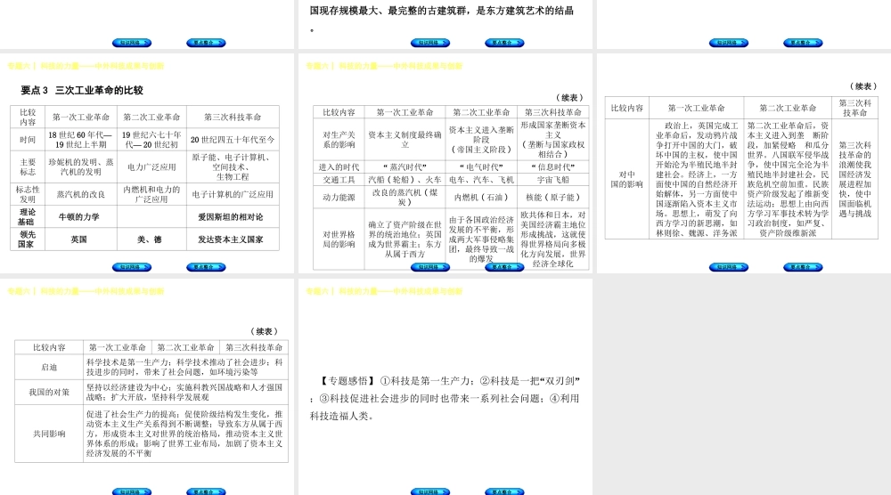 （包头专版）中考历史复习 专题突破篇 专题六 科技的力量—中外科技成果与创新课件-人教版初中九年级全册历史课件