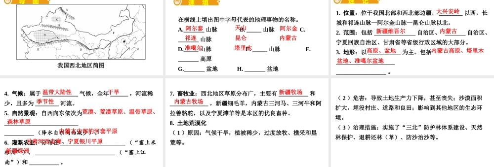 （人教通用）中考地理总复习 二十九 西北地区课件-人教版初中九年级全册地理课件
